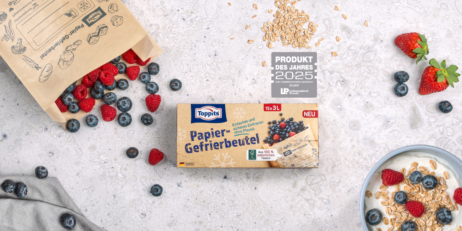 Toppits® Papier-Gefrierbeutel
